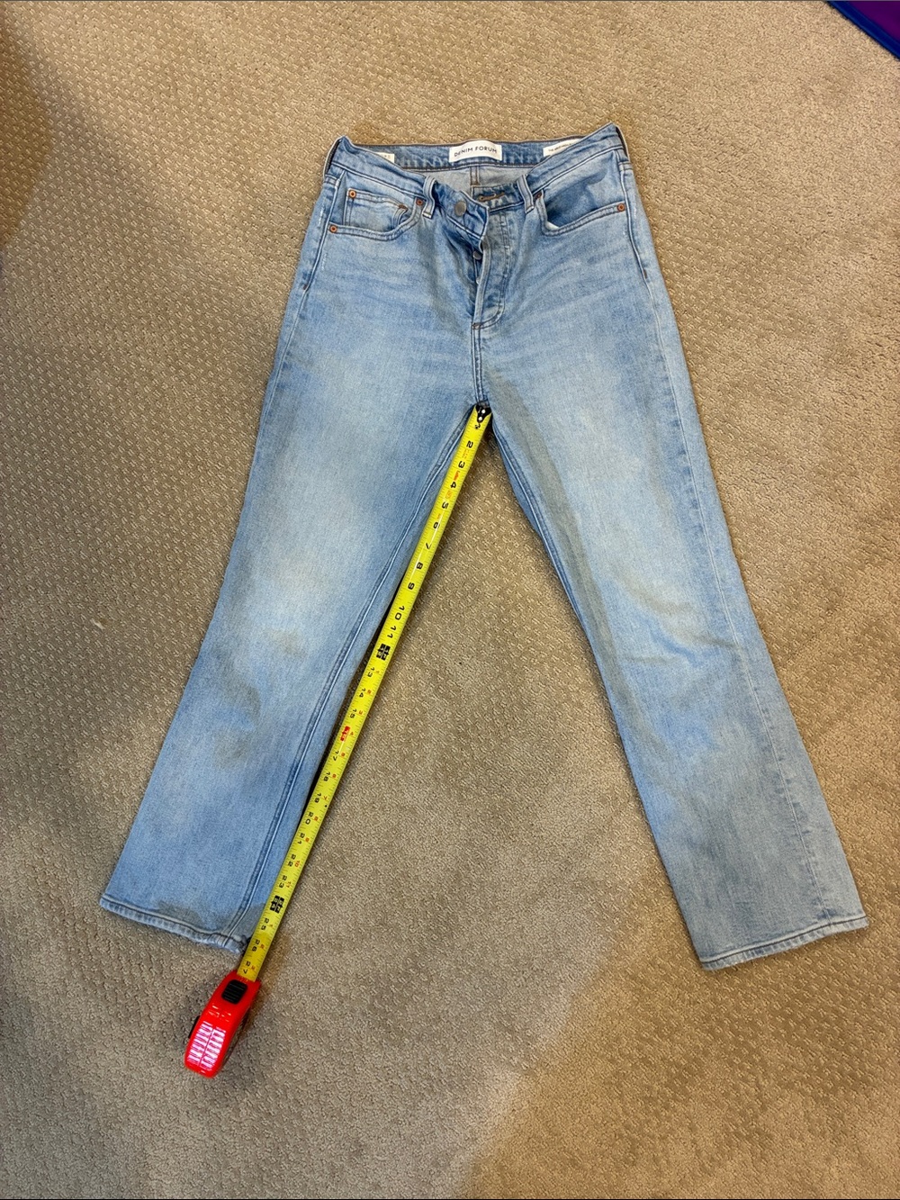 Denim Forum Arlo 28L Straight Light Blue Jeans - Classic Five-Pocket